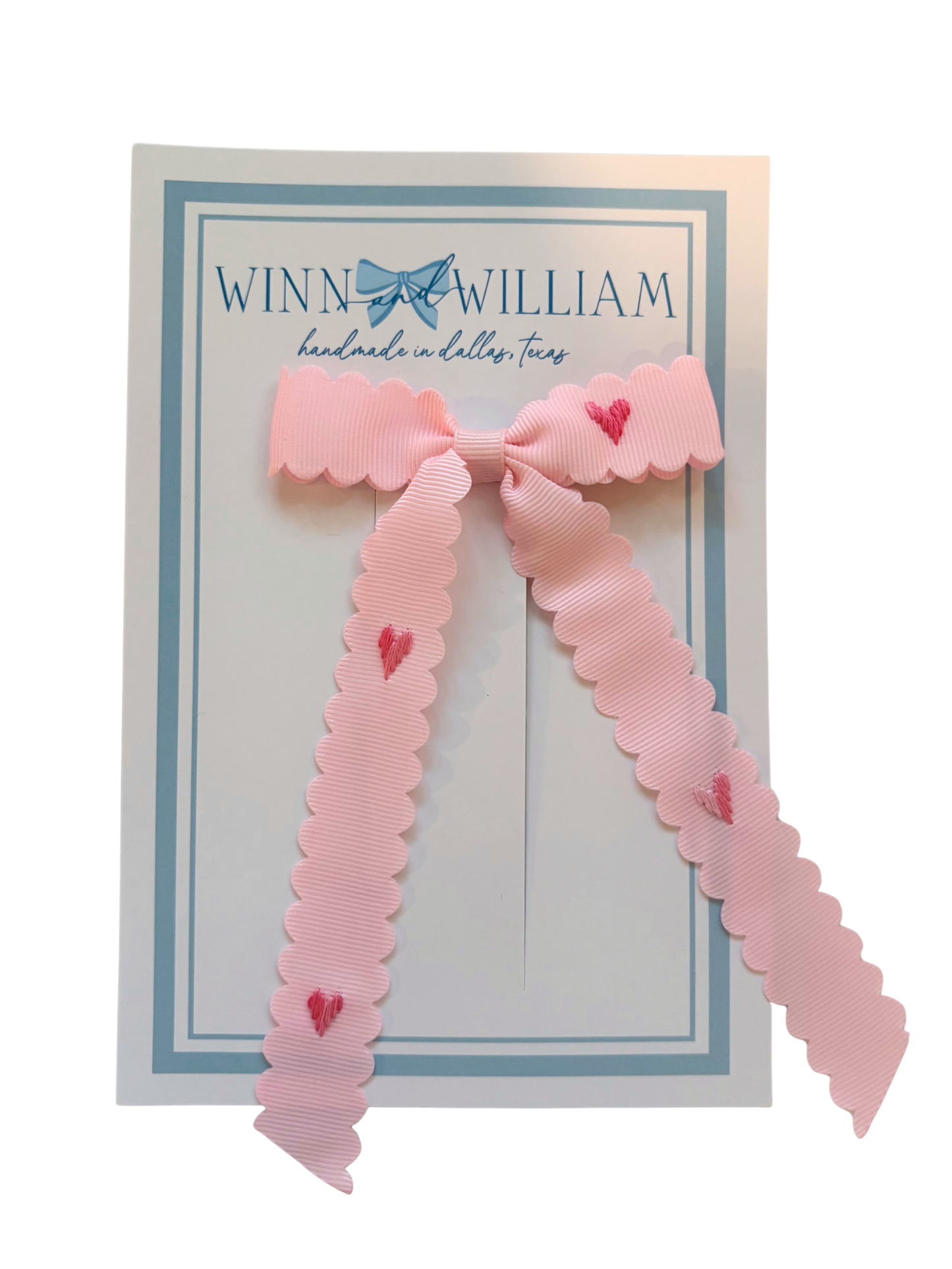 Pink Ombre Hearts Bow