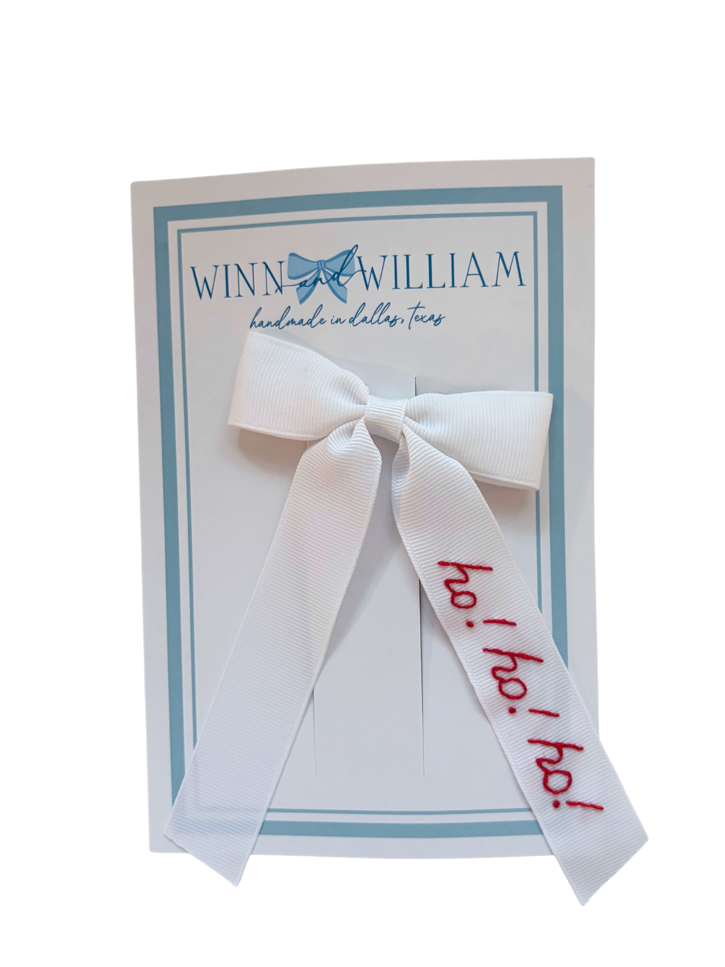 Ho! Ho! Ho! Bow - White