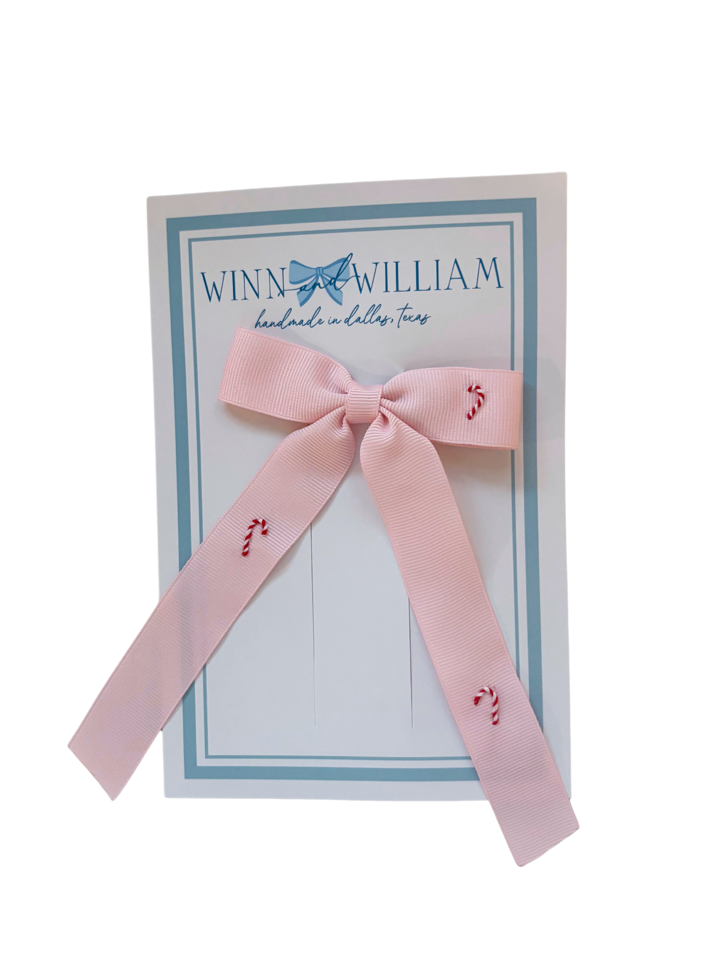 Candy Cane Bow - Pink