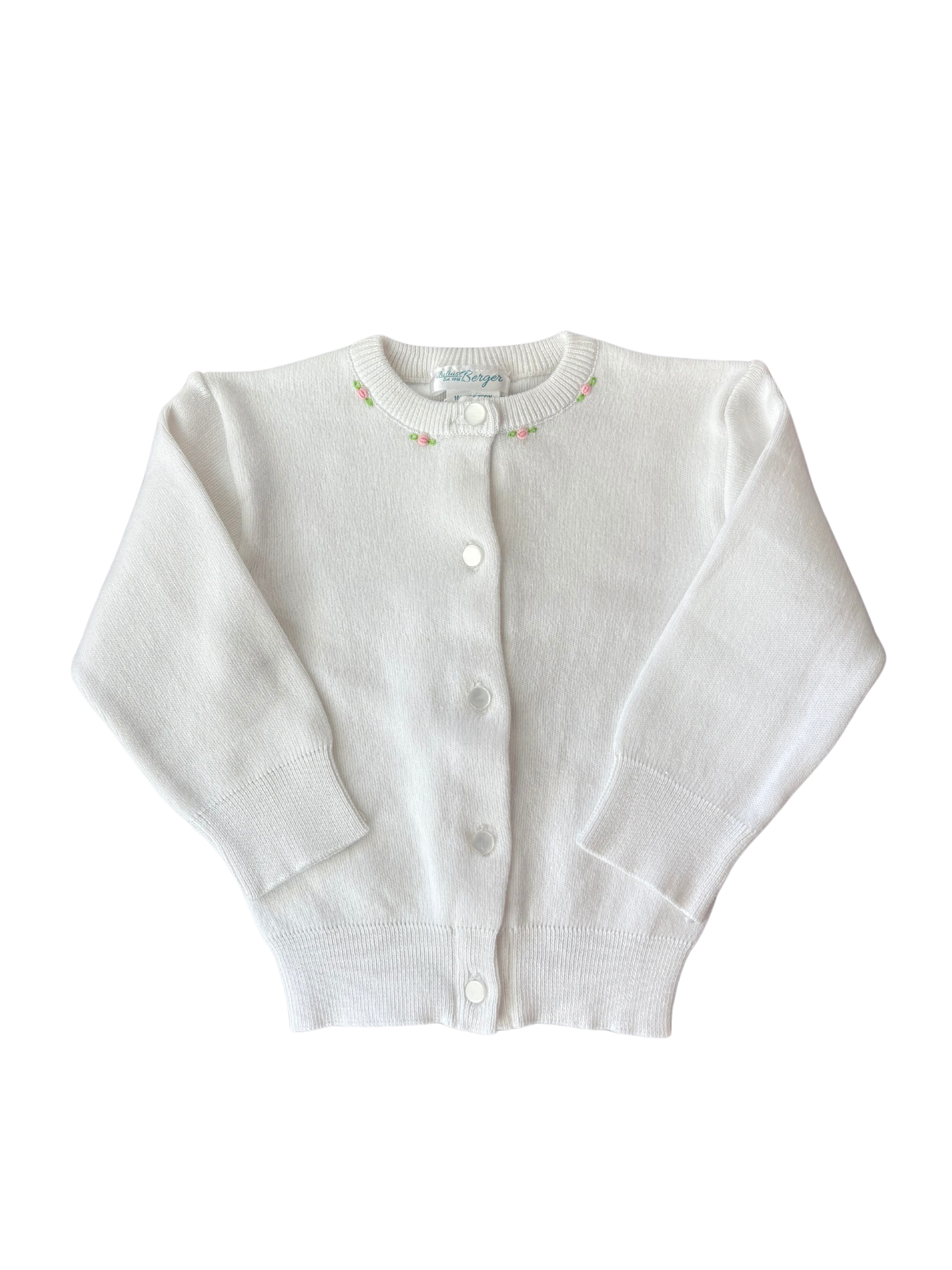 Cotton Cashmere Rosebud Cardigan